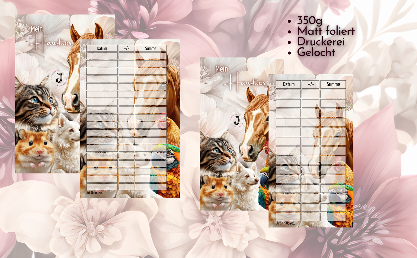 Deckblatt & Dashboard Haustiere