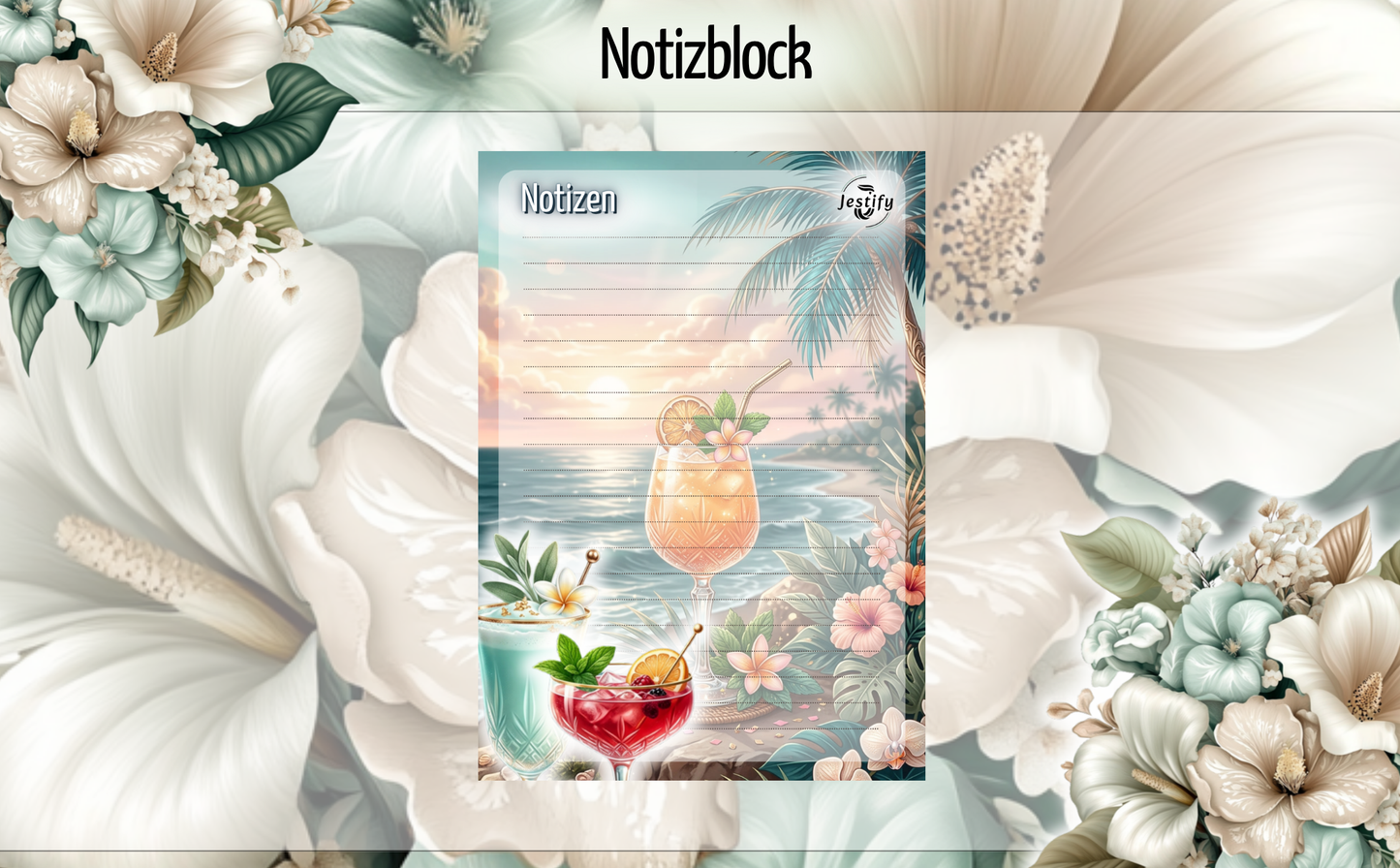 Notizblock Cocktails