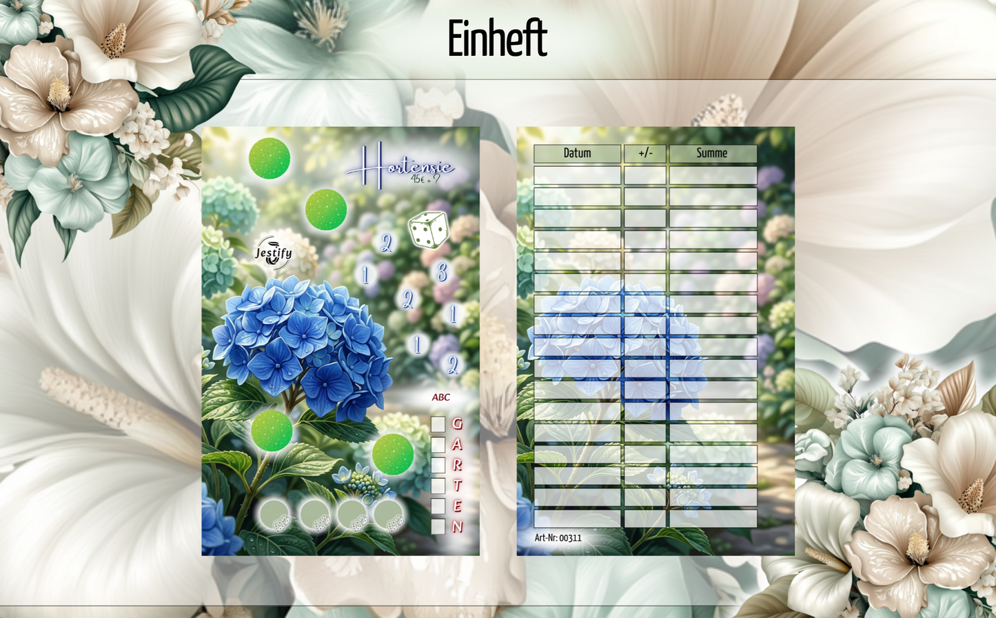 Einheft Hortensie