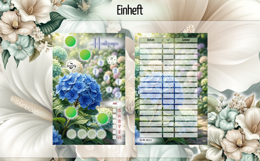 Einheft Hortensie