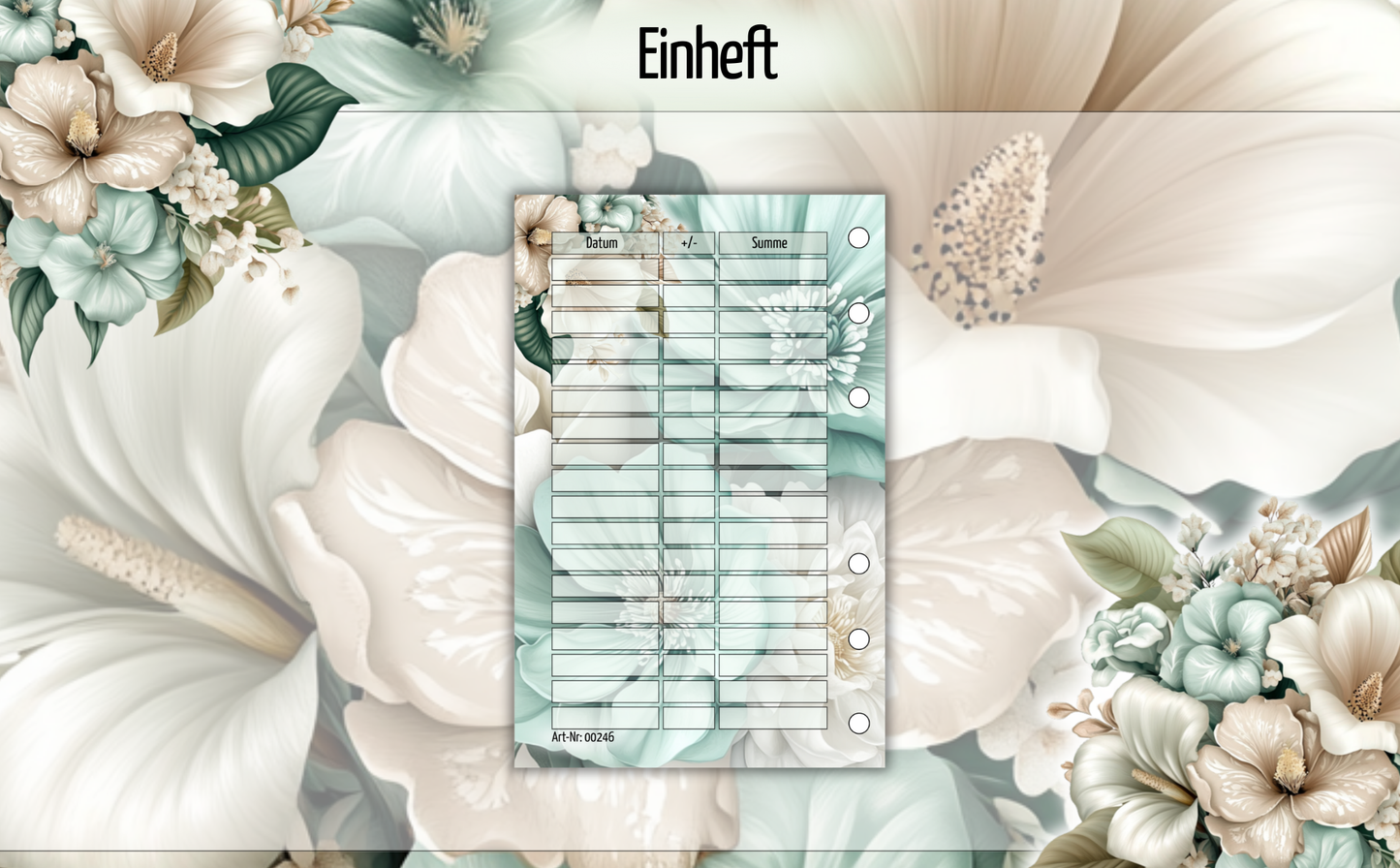 Einheft 26 Wochen Mint Flower