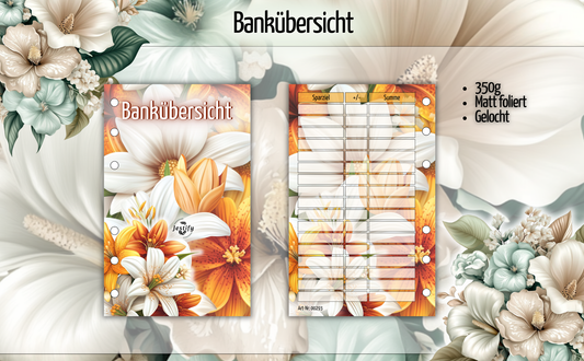 Bankübersicht Orange Flower