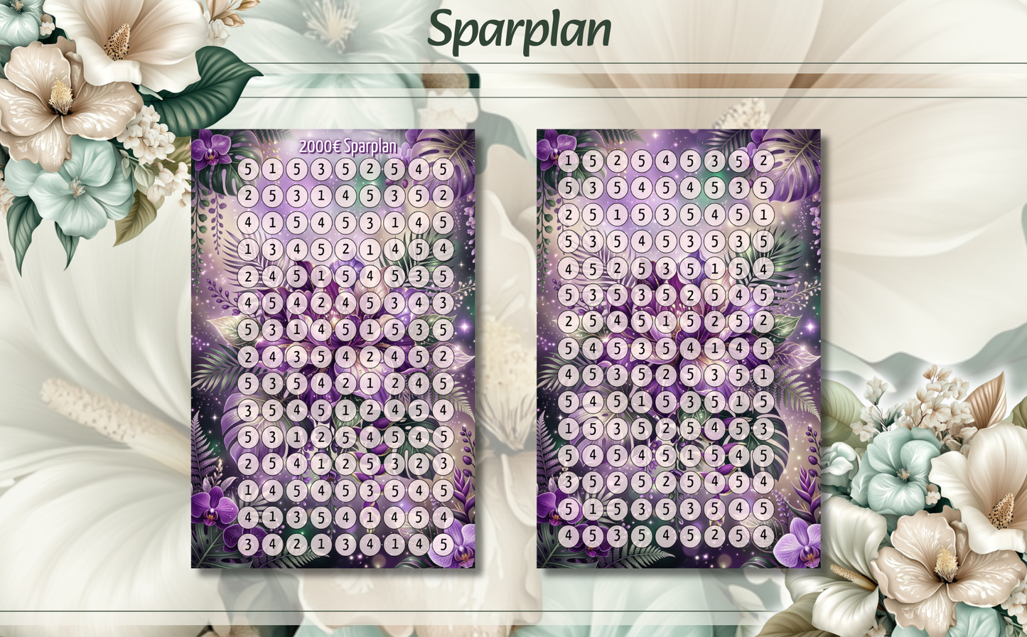 2000er Sparplan Lila Blume