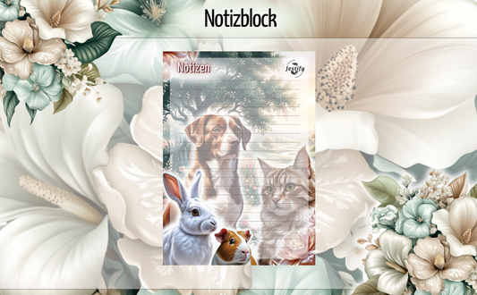 Notizblock Haustiere