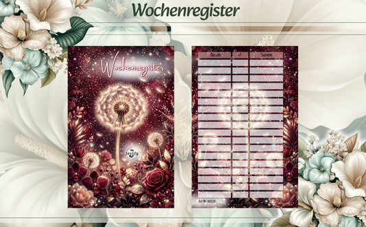 Wochenregister Pusteblume