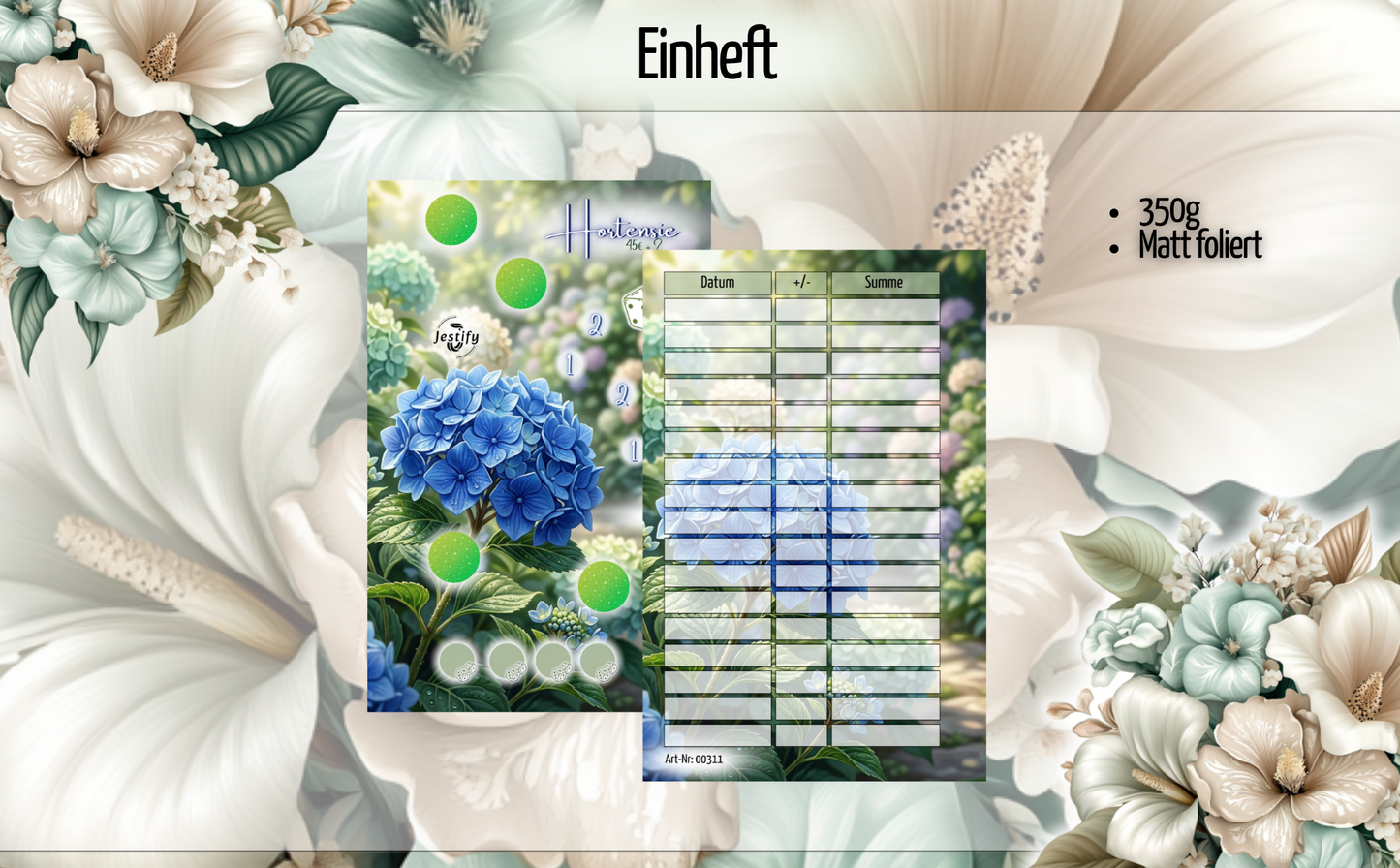 Einheft Hortensie