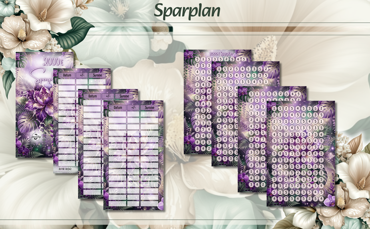 2000er Sparplan Lila Blume