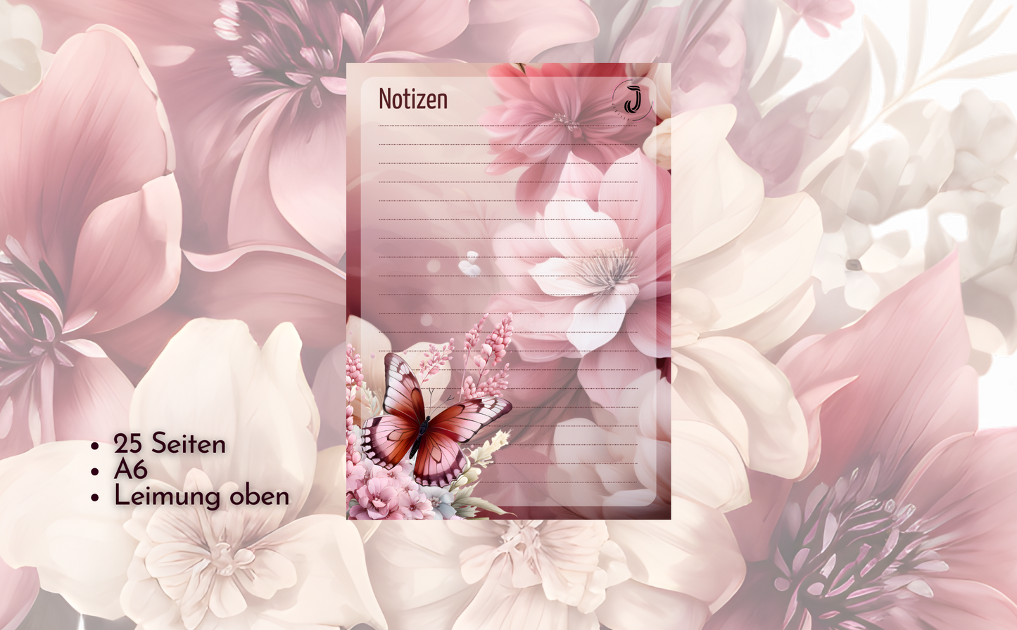 Notizblock Blumen