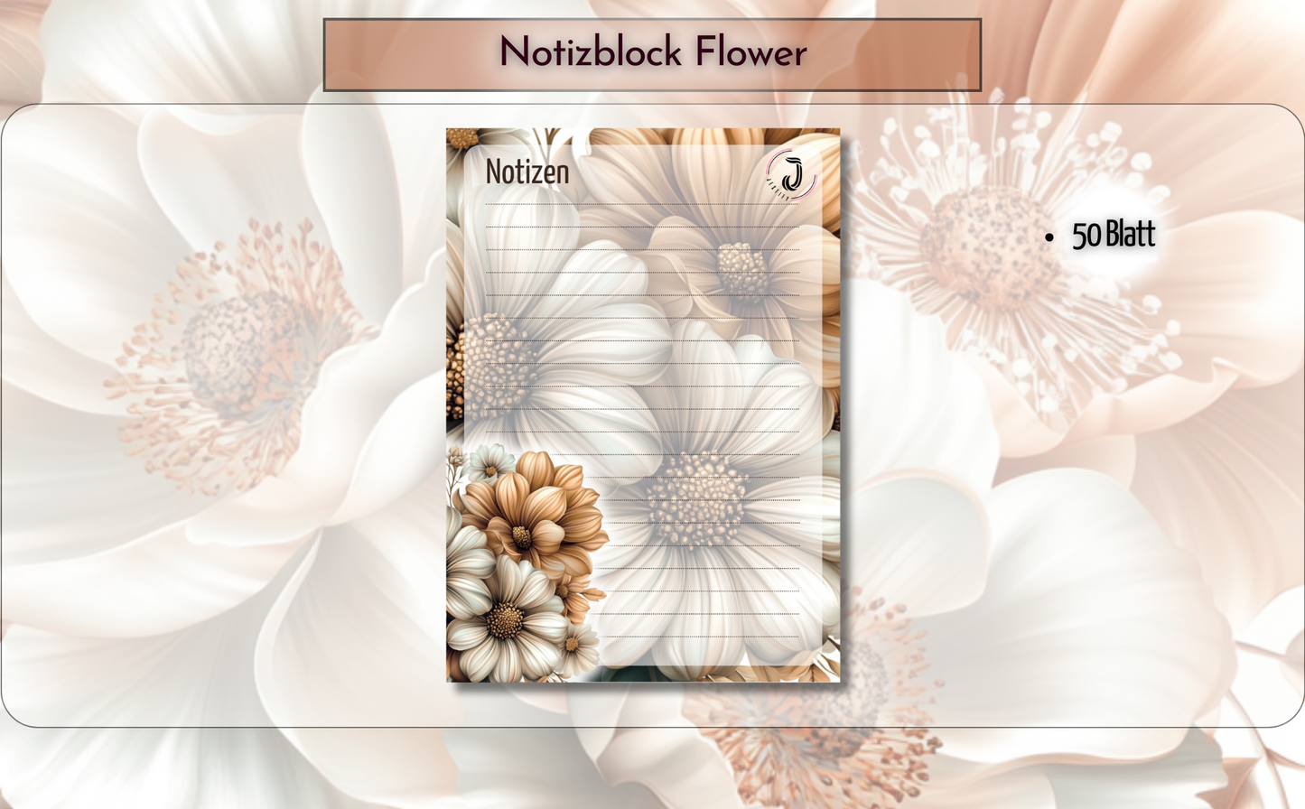 Notizblock Flower